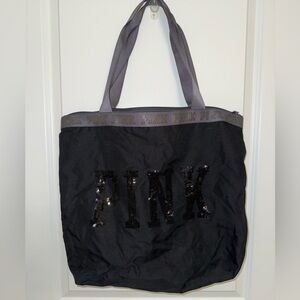 PINK Victoria's Secret Black and Gray Tote